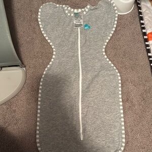 Love to Dream Gray Sleep Sack with Pom-Pom Trim